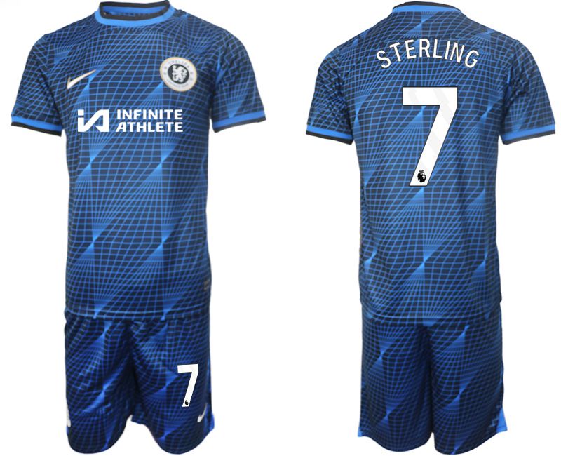 Men 2023-2024 Club Chelsea away blue #7 Soccer Jersey->->Soccer Club Jersey